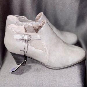 Croft & Barrow Light Gray Ankle Booties with Ortholite eco